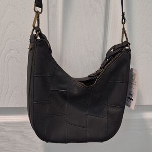Chic Black Patchwork Shoulder Bag